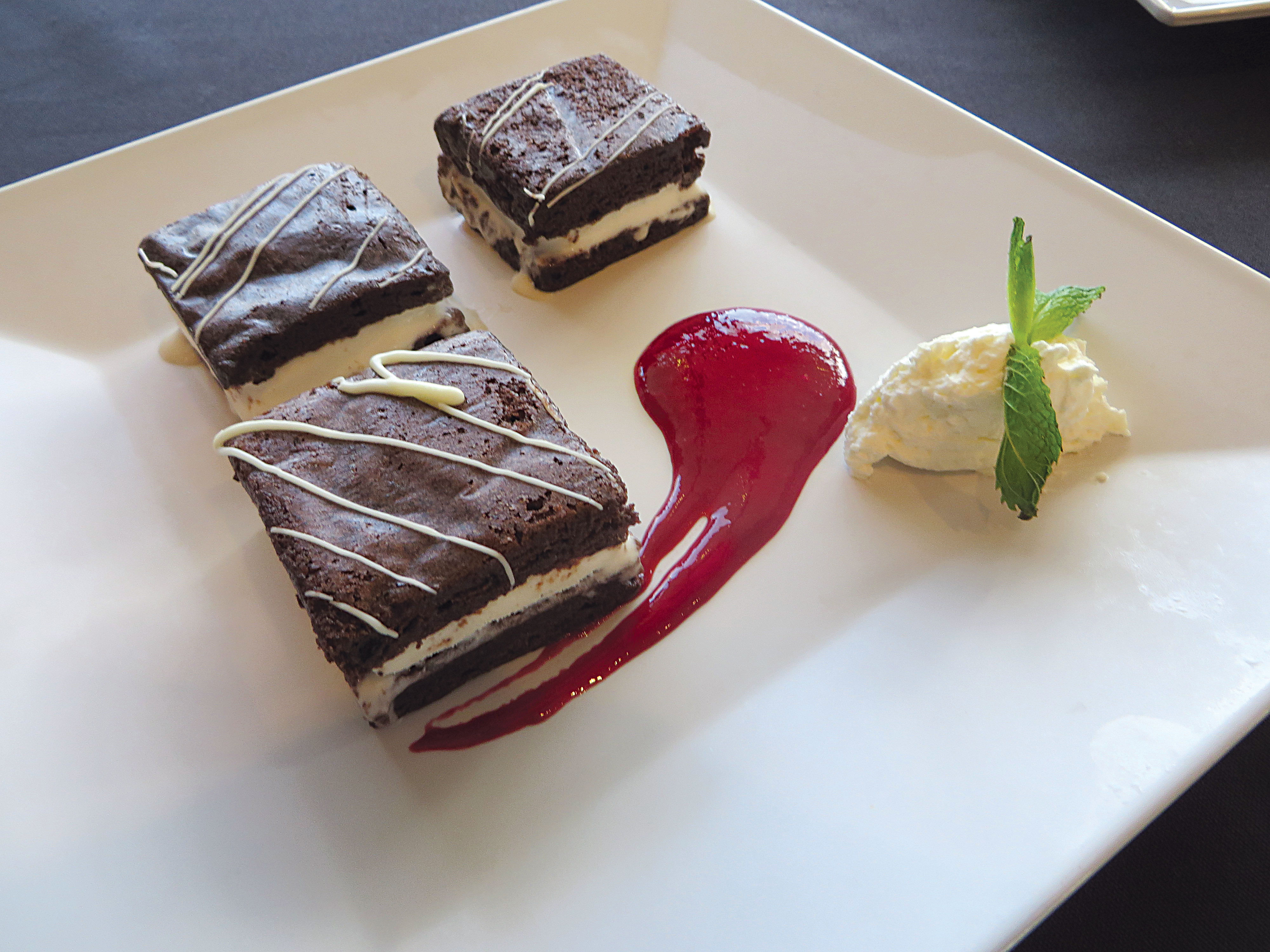 Brownie Squares Desert at Seaside Bar and Grill